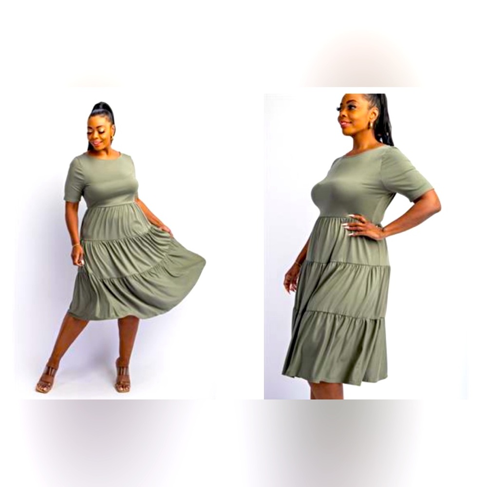 Whimsical Serene Flow Knee Length Dress